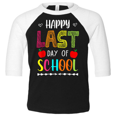 Happy Last Day Of School Summer Break Teacher Friday T Shirt Toddler 3/4 Sleeve Tee Designed By Jahmayawhittle