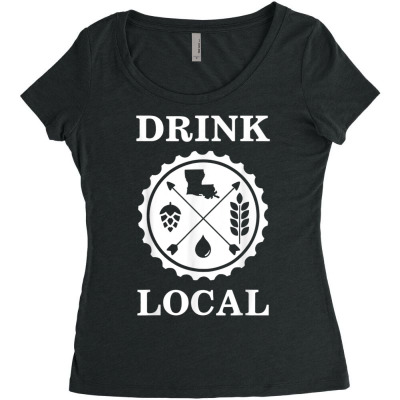 Drink Local Louisiana Breweries T Shirt Women's Triblend Scoop T-shirt Designed By Marsh0545