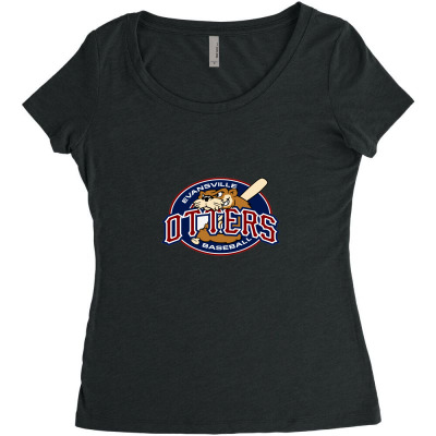 Evansville Otters Women's Triblend Scoop T-shirt Designed By Hnn