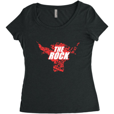 The Rock Women's Triblend Scoop T-shirt Designed By James D Quattlebaum