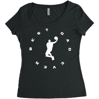 Mens Best Dad Ever Basketball T Shirt Women's Triblend Scoop T-shirt Designed By Alanacaro