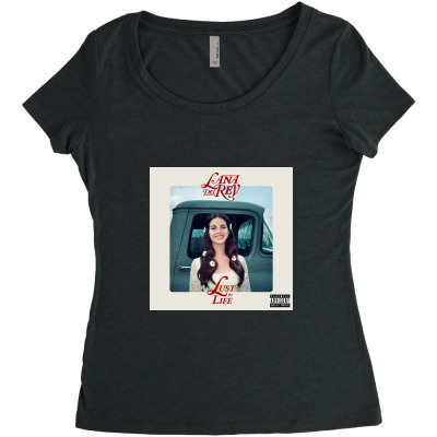 Smile Lana Del Rey Women's Triblend Scoop T-shirt Designed By Howarddanielle