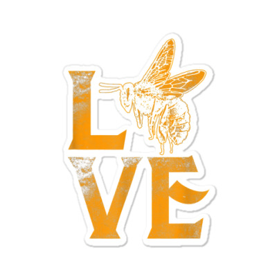 Love Bees T Shirt Beekeeper Gift Cute Bee Silhouette Honey Sticker Designed By Emlynnecon2