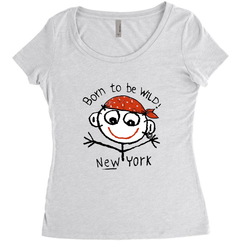 Born To Wild New York Women's Triblend Scoop T-shirt by JayadiLoerah | Artistshot