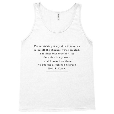 The Difference Between Hell And Home Back [tw] Tank Top Designed By Marcassue