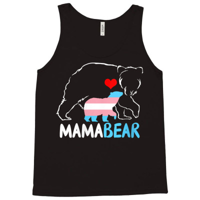 Womens Trans Mama Bear Proud Mom Rainbow Transgender Mother's Day V Ne Tank Top Designed By Kaylasana