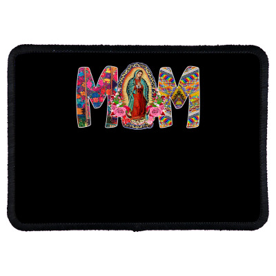 Womens Our Lady Of Guadalupe Catholic Mary Mexican Mom T Shirt Rectangle Patch Designed By Crichto2