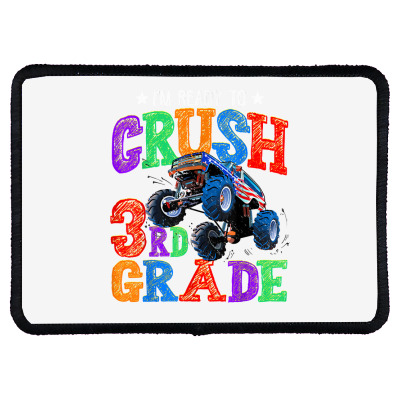 Crush 3rd Grade Monster Truck Back To School Boys T Shirt Rectangle Patch Designed By Kristalis