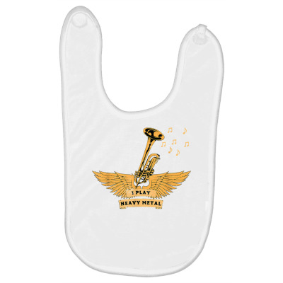 Trumpet Shirt I Play Heavy Metal Instrument Orchestra Baby Bibs Designed By Madilmack