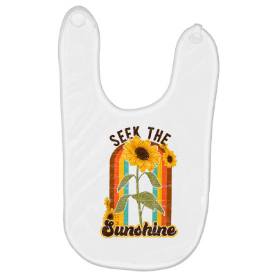 Seek The Sunshine Vintage Sunflower Summer Lovers T Shirt Baby Bibs Designed By Kretschmerbridge
