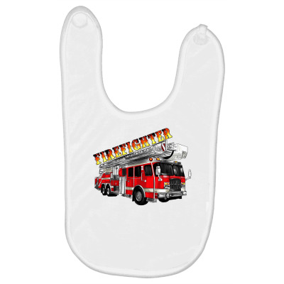 Firefighter Fire Truck Baby Bibs Designed By Artiststas