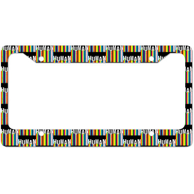 Retro Lgbtq Human Equality Rainbow Happy Pride Month T Shirt License Plate Frame Designed By Butledona