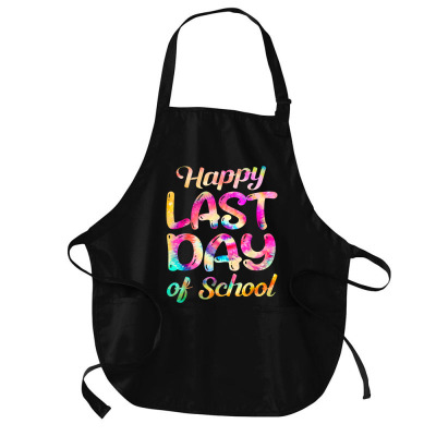 Teacher Tie Dye Hello Summer Happy Last Day Of School T Shirt Medium-length Apron Designed By Aakritirosek1997