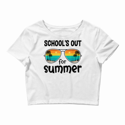 Beach Sunline Summer Break Last Day Of School Out For Summer T Shirt Crop Top Designed By Darelychilcoat1989