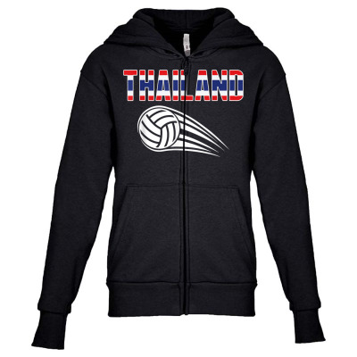 Thailand Volleyball Lovers Jersey   Thai Flag Sport Fans T Shirt Youth Zipper Hoodie Designed By Aakritirosek1997