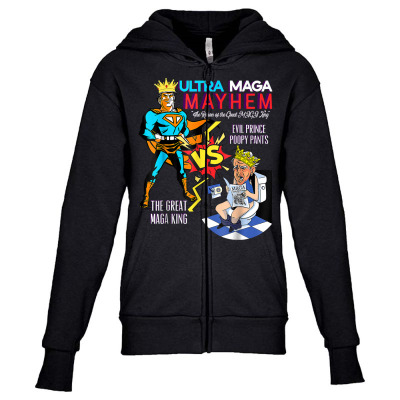 Great Maga King Shirt Donald Trump Biden Usa Ultra Maga T Shirt Youth Zipper Hoodie Designed By Valenlayl