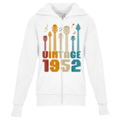 Retro Vintage 1952 Birthday Party Guitarist Guitar Lovers T Shirt Youth Zipper Hoodie Designed By Butledona