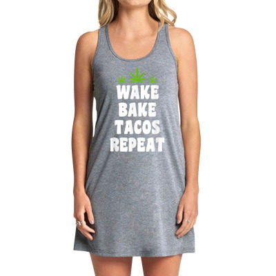 Tacos & Cannabis Marijuana Weed Smoker T Shirt Tank Dress Designed By Gaelwalls