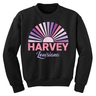 Harvey Louisiana Sunset Retro City State Love T Shirt Youth Sweatshirt Designed By Naythendeters2000
