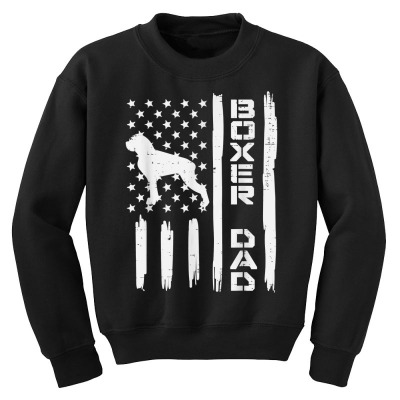 Mens Boxer Dad Us Flag Vintage Patriotic Dog Lover Owner Men Gift T Sh Youth Sweatshirt Designed By Saldeenshakir