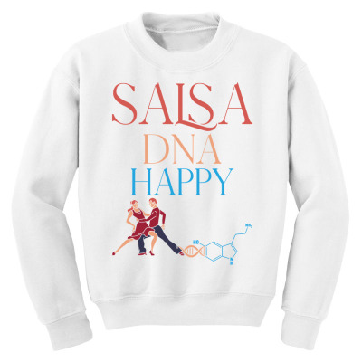 Happy Dna Salsa Pullover Hoodie Youth Sweatshirt Designed By Isabebryn