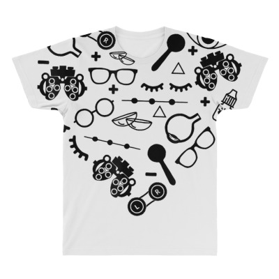 Optometry Symbols Heart Eyeglasses Spectacles Optician Life T Shirt All Over Men's T-shirt Designed By Kaylasana