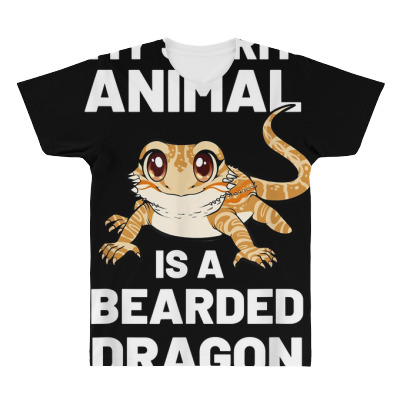 Bearded Dragon Spirit Animal Vintage Pagona Lizard Reptile T Shirt All Over Men's T-shirt Designed By Holly434