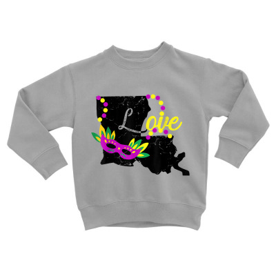 Mardi Gras Love Beads Louisiana Fat Tuesday Costume T Shirt Toddler Sweatshirt Designed By Durwa552