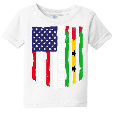 Usa Flag & Sao Tome And Principe Flag Best Grandad Ever Long Sleeve T Baby Tee Designed By Mendosand