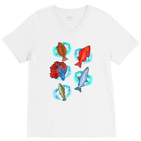 Fish Species Collection Fishkeeping Sea Animal Fishing Fish T Shirt V-neck Tee | Artistshot