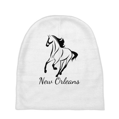 New Orleans Louisiana Running Horse T Shirt Baby Beanies Designed By Durwa552