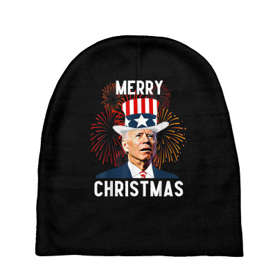 Funny Joe Biden Merry Christmas For Fourth Of July T Shirt Baby Beanies Designed By Liublake