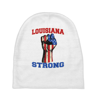 Lotta Shirts Louisiana Strong American Flag Fist T Shirt Baby Beanies Designed By Naythendeters2000