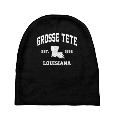 Grosse Tete Louisiana La Vintage State Athletic Style T Shirt Baby Beanies Designed By Dinyolani