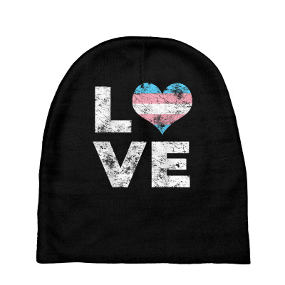 Transgender Pride Flag Vintage Love Heart Trans Transgender T Shirt Baby Beanies Designed By Kristalis