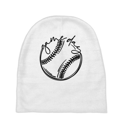 Game Day Vibes Softball Season Baseball Season Gamer Gift T Shirt Baby Beanies Designed By Edenkait