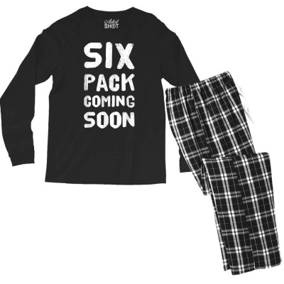 Funny Bodybuilding Gym Training 6 Pack Coming Soon T Shirt Men's Long Sleeve Pajama Set Designed By Yaretzilud1