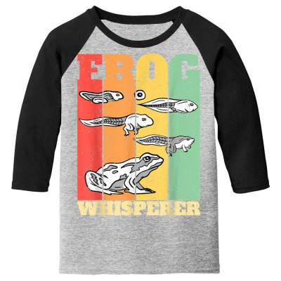 Frog Whisperer Frogs T Shirt Youth 3/4 Sleeve Designed By Marsh0545