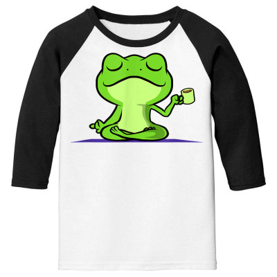 Frog Yoga Namaste Meditation Design For Toad Animals Lover T Shirt Youth 3/4 Sleeve Designed By Marsh0545