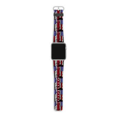 Womens American Flag & Singapore Flag Best Husband Ever Family V Neck Apple Watch Band Designed By Mendosand