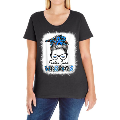 Womens Foster Care Warrior Foster Care Awareness T Shirt Ladies Curvy T-shirt Designed By Jessekaralpheal