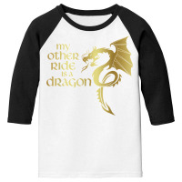 My Other Ride Is A Dragon Medieval Renaissance Fair Knight T Shirt Youth 3/4 Sleeve | Artistshot