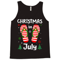 Christmas In July Flip Flops Funny Beach Summer Gifts Girls T Shirt Tank Top | Artistshot