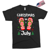 Christmas In July Flip Flops Funny Beach Summer Gifts Girls T Shirt Exclusive T-shirt | Artistshot