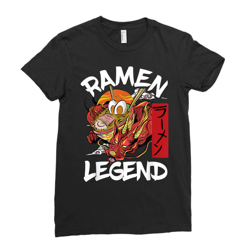 Ramen Legend Japanese Noodle Chinese Dragon Anime Manga Food T Shirt Ladies Fitted T-Shirt by saldeenshakir | Artistshot