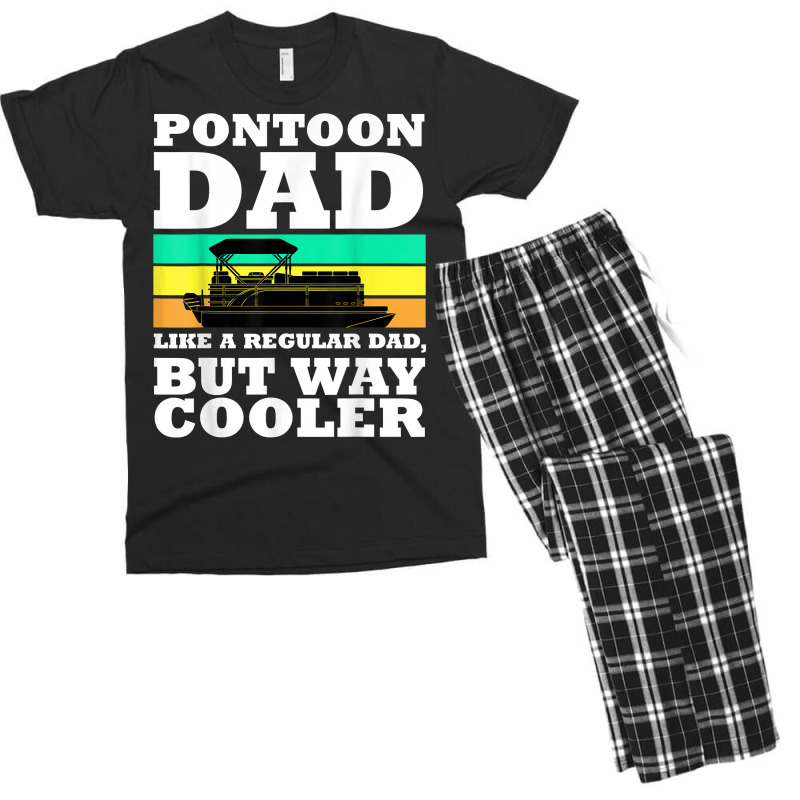 Pontoon Dad Boat Captain Funny Fathers Day Boating T Shirt Men's T-shirt Pajama Set | Artistshot