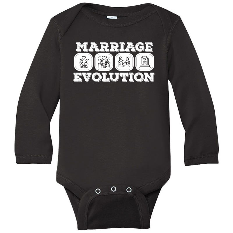 Marriage Evolution Long Sleeve Baby Bodysuit by rardesign | Artistshot