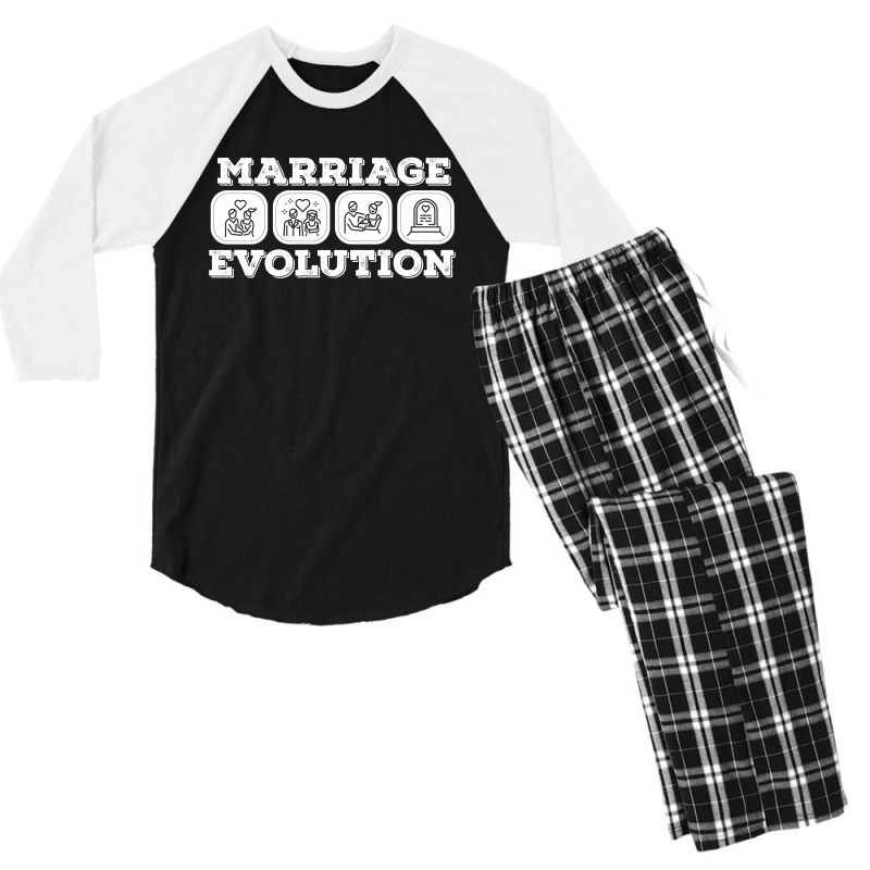 Marriage Evolution Men's 3/4 Sleeve Pajama Set by rardesign | Artistshot