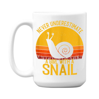 Snail   Never Underestimate A Girl With A Snail T Shirt 15 Oz Coffee Mug Designed By Vaughandoore01