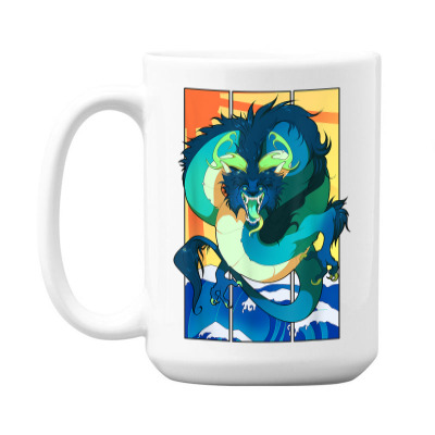 Oriental Dragon Graphic T Shirt 15 Oz Coffee Mug Designed By Ebertfran1985